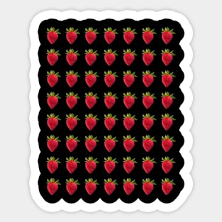 Minimalistic strawberry patern design Sticker